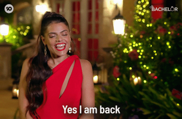 Beautiful Girl In Red I'm Back GIF