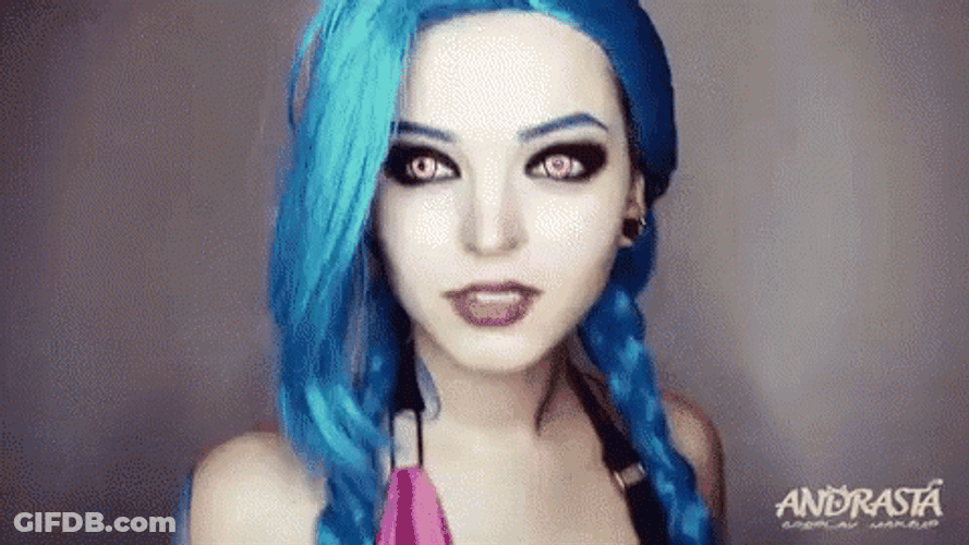 Beautiful Girl Jinx Cosplay GIF
