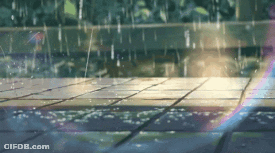 Beautiful Glistering Rain Anime GIF