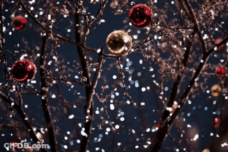 Beautiful Glitter Balls Merry Christmas GIF