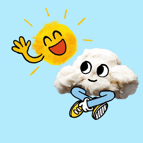 Beautiful Good Afternoon Waving Emoji GIF