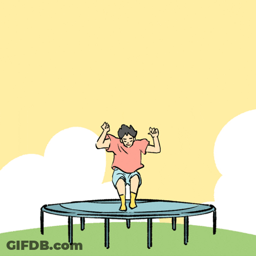 Beautiful Good Morning Trampoline Jump GIF