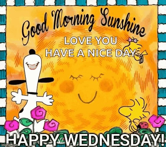 Beautiful Good Morning Wednesday Sunshine GIF