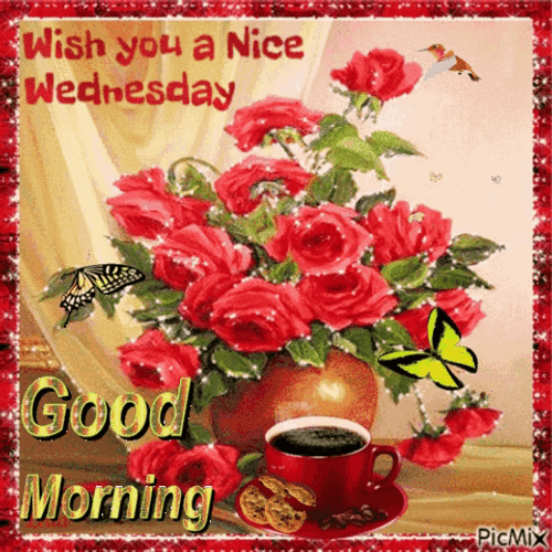 Beautiful Good Morning Wednesday Wishes For Friends GIF