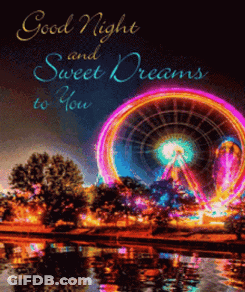 Beautiful Good Night And Sweet Dreams In Park GIF
