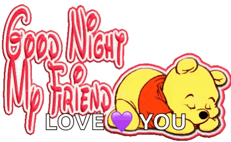 Beautiful Good Night Winnie The Pooh Sleeping GIF
