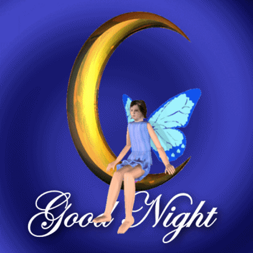 Beautiful Good Night With Fairy GIF