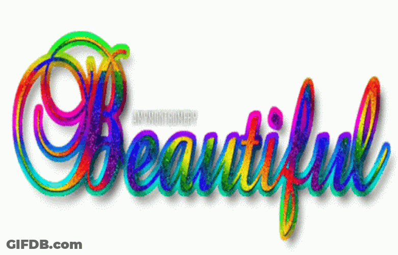 Beautiful Gorgeous Text Animation GIF