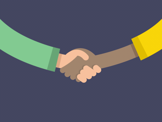 Beautiful Handshake Animation GIF