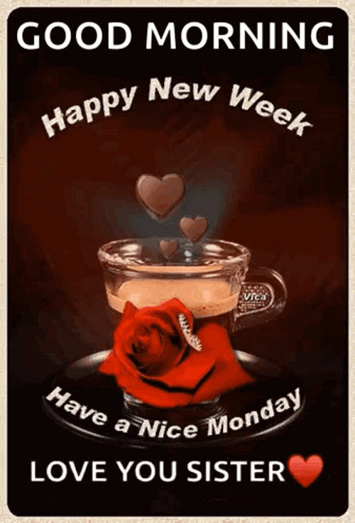 Beautiful Happy Monday Love You Sister GIF