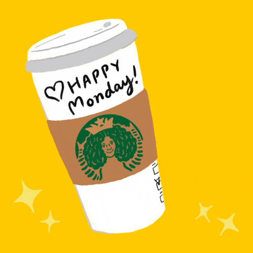 Beautiful Happy Monday Starbucks Coffee GIF