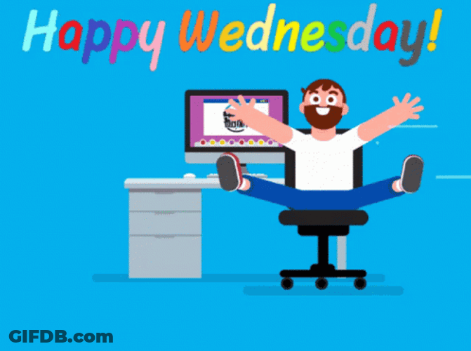 Beautiful Happy Wednesday Officemate GIF