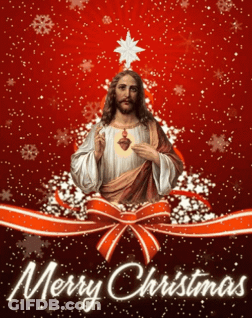 Beautiful Jesus Christ Merry Christmas GIF