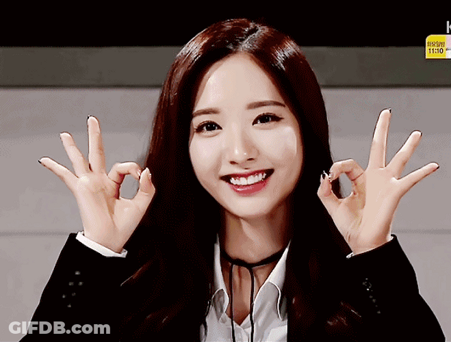Beautiful Kpop Idol Okay Sign GIF