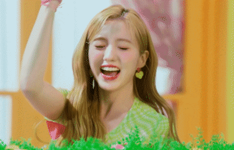 Beautiful Kpop Idol Win Gesture GIF