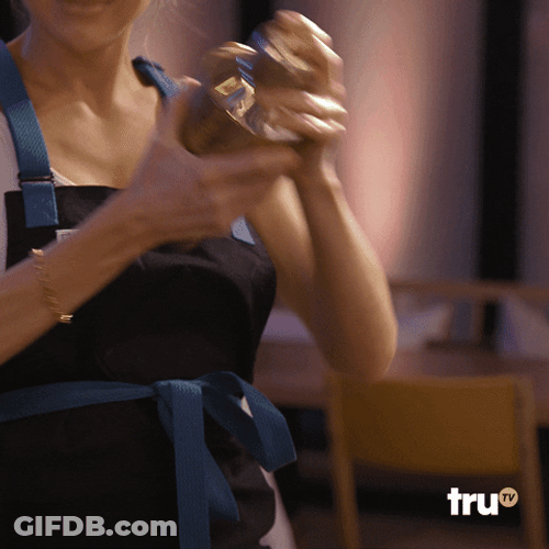 Beautiful Lady Bartender Mixing Drinks GIF
