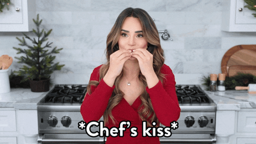 Beautiful Lady Double Chef's Kiss GIF