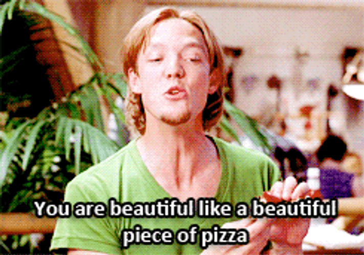 Beautiful Like A Beautiful Piece Of Pizza Smiling Shaggy GIF