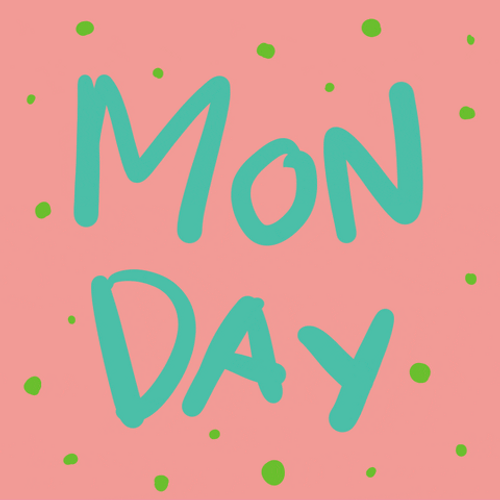 Beautiful Monday Flashing Colorful Text GIF