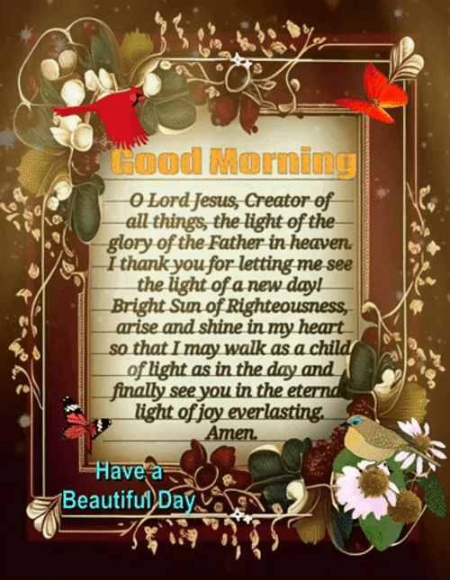 Beautiful Monday Quote Falling Glitters GIF