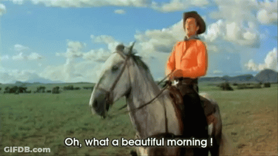Beautiful Morning Cowboy GIF