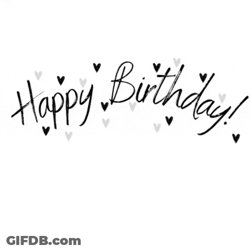 Beautiful Moving Hearts Happy Birthday GIF