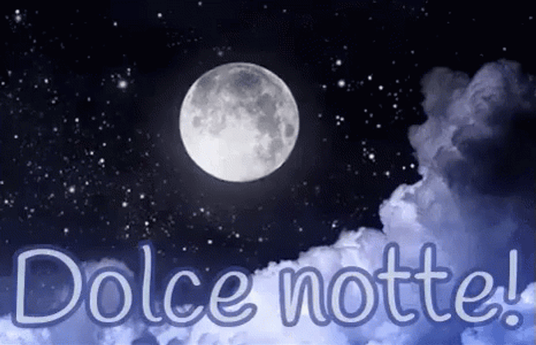 Beautiful Night Sky And Shining Stars Buona Notte GIF