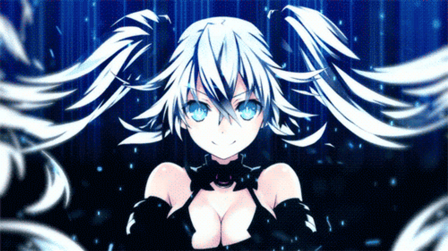 Beautiful Noire Black Heart Anime GIF
