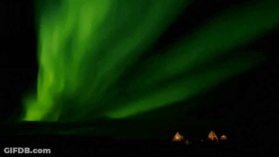 Beautiful Northern Lights Viewing GIF