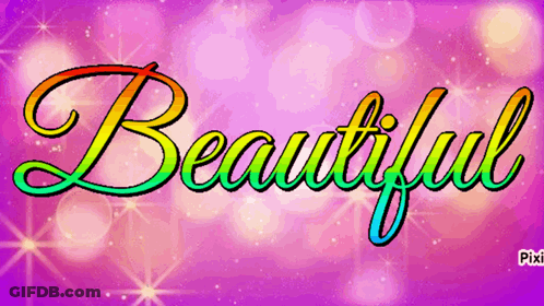 Beautiful On Pink GIF