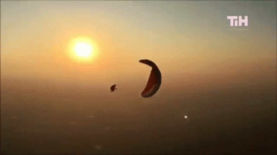 Beautiful Paragliding Fall GIF