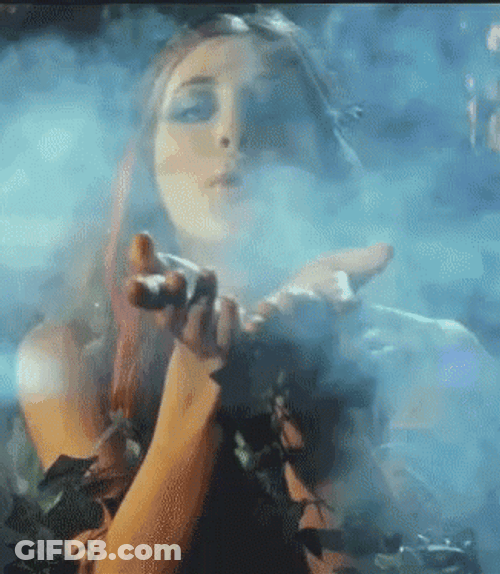 Beautiful Poison Ivy Smoke Aura GIF