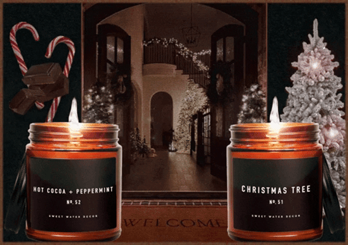 Beautiful Scented Candles Merry Christmas GIF