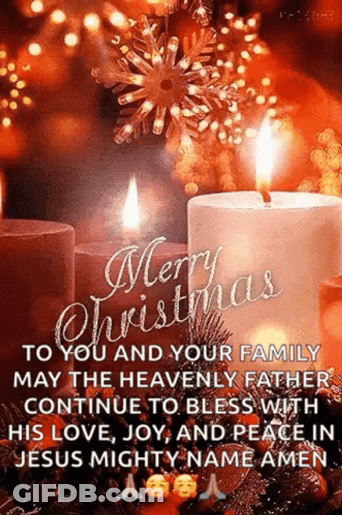 Beautiful Sweet Message Merry Christmas GIF