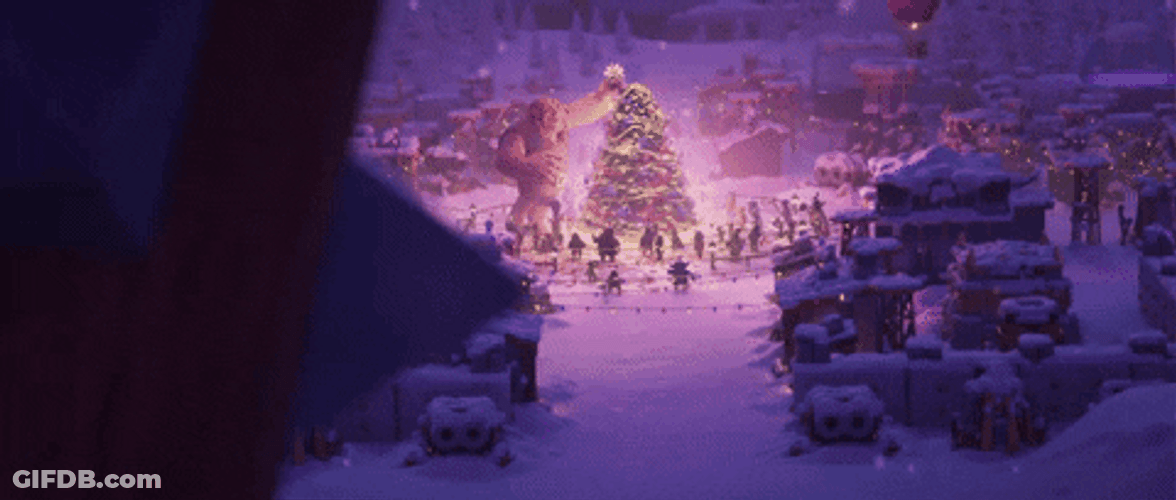 Beautiful Trolls Lighting Tree Merry Christmas GIF