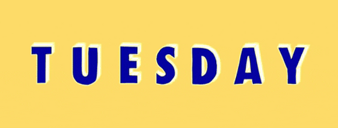 Beautiful Tuesday Retro Logo GIF