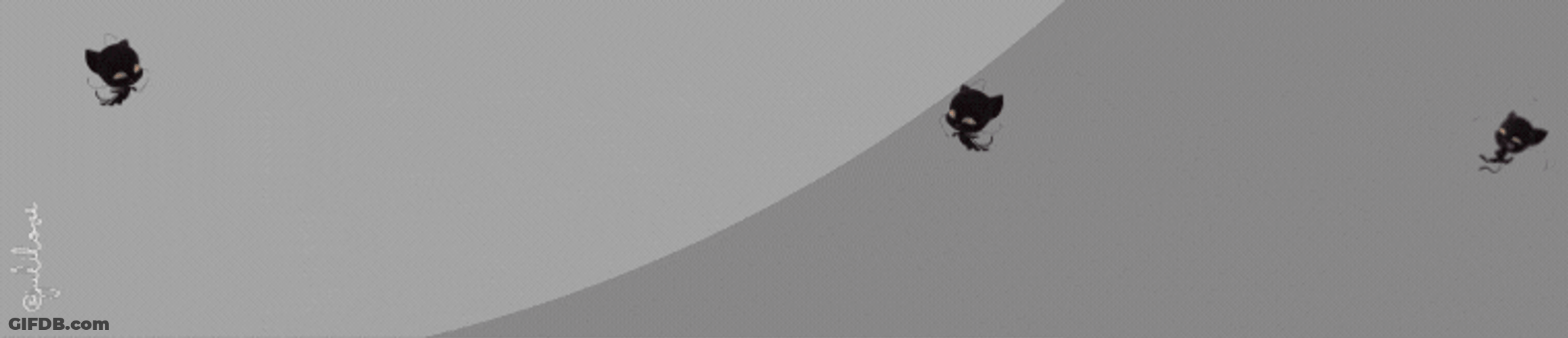 Beautiful Vintage Chat Noir Illustration GIF