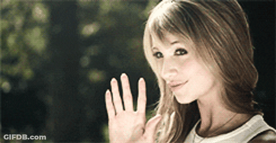 Beautiful Woman Flirty Wave GIF