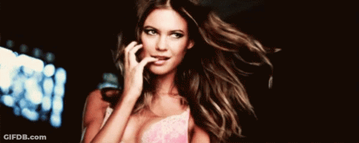 Beautiful Woman Nail Biter GIF