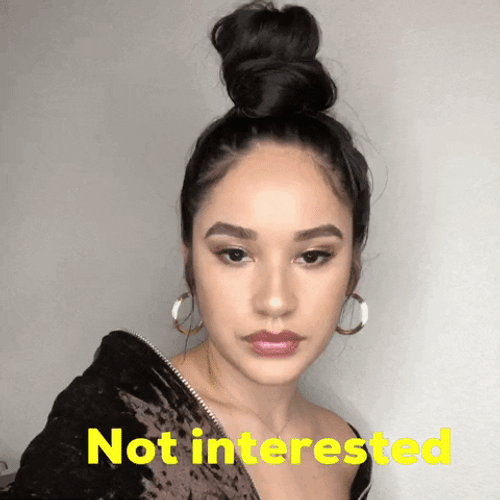 Beautiful Woman Straight Face Stank Face GIF