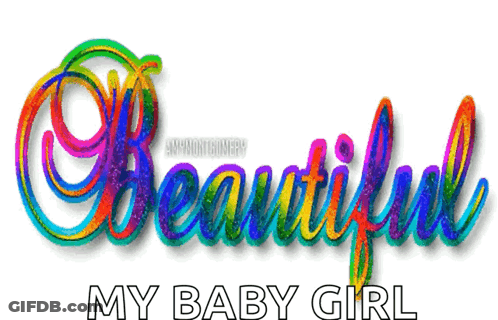 Beautiful Word In Rainbow Colors GIF