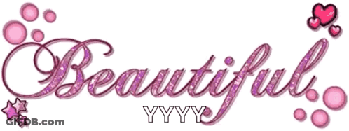 Beautiful Word With Hearts And Stars GIF