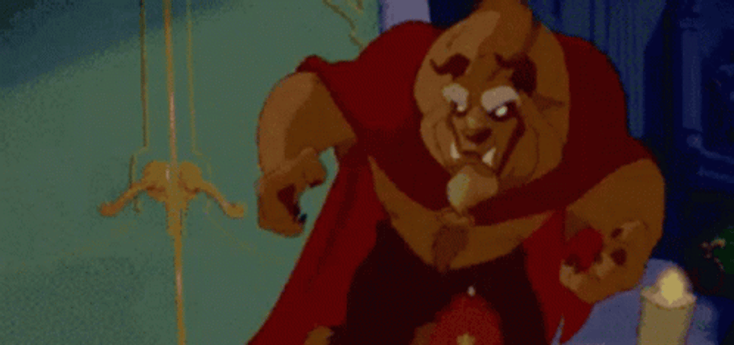 Beauty And The Beast Angry Scream GIF