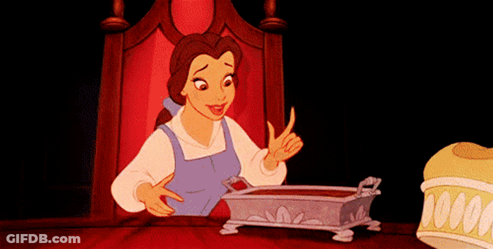 Beauty And The Beast Belle Cooking GIF