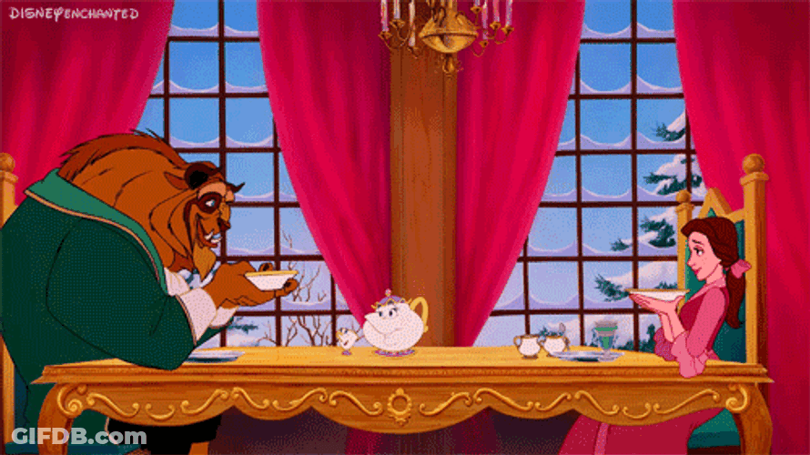 Beauty And The Beast Belle Tea Date GIF