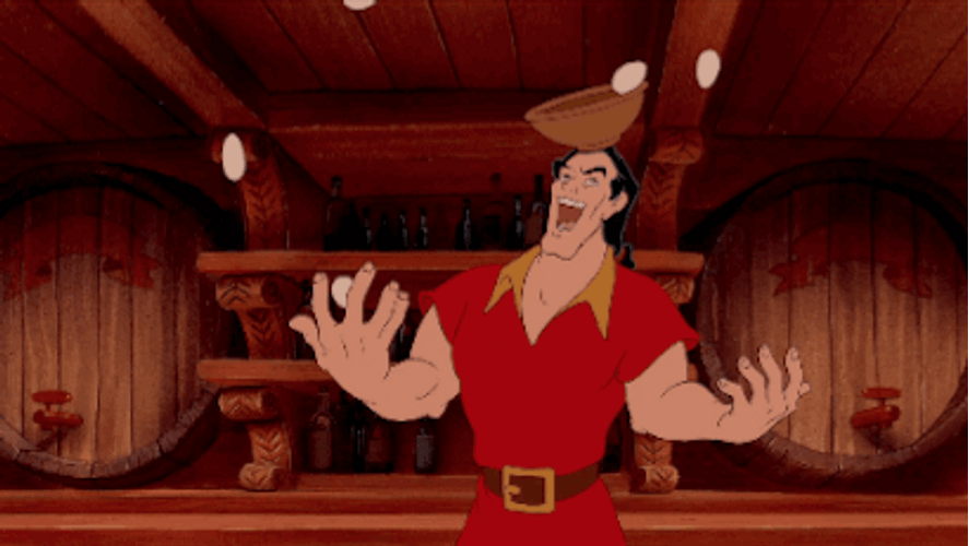 Beauty And The Beast Gaston Juggling GIF