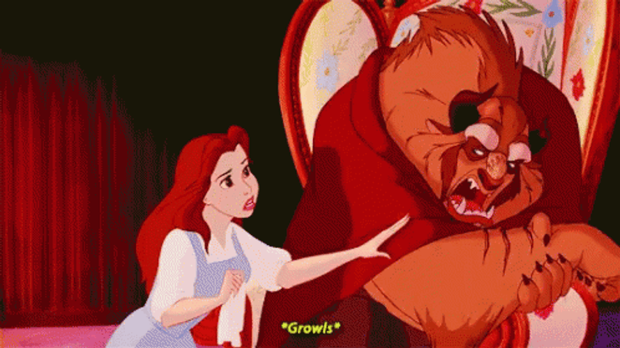 Beauty And The Beast Growling GIF