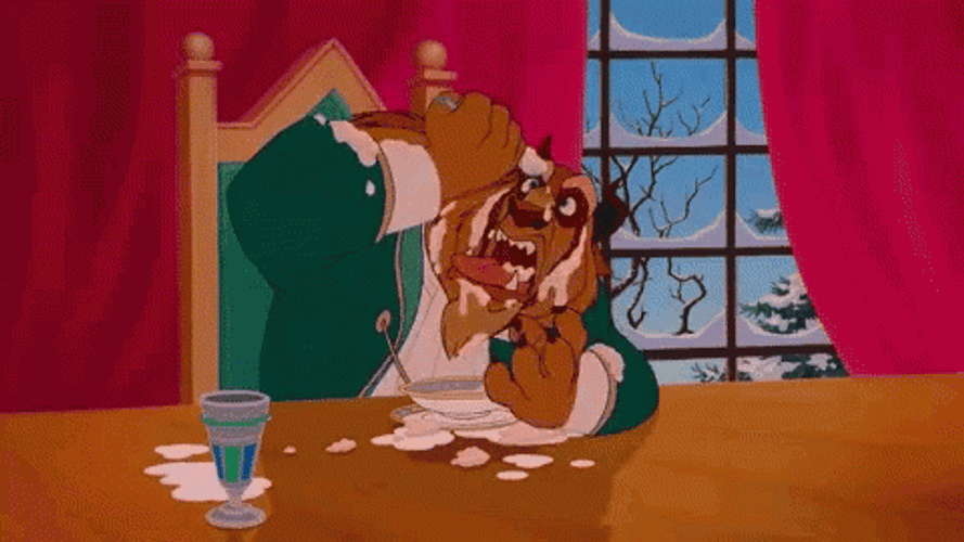Beauty And The Beast Messy Eating GIF