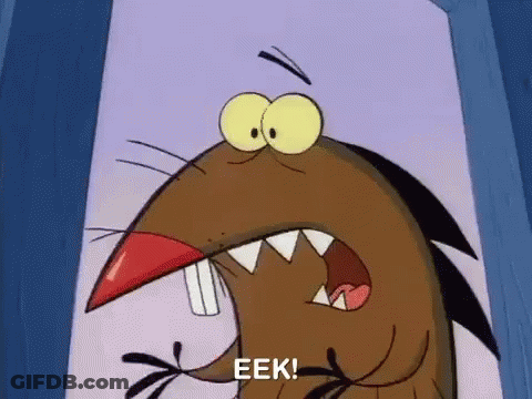 Beaver Cartoon Screaming GIF