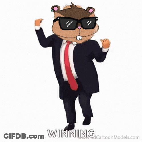 Beaver In Suit And Tie Winning GIF